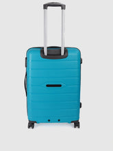 Load image into Gallery viewer, Aqua Blue Textured Hard-Sided Cabin Trolley Suitcase