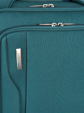 Load image into Gallery viewer, Unisex Teal Solid Soft-sided Medium Trolley Suitcase (Medium)