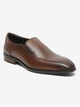 Load image into Gallery viewer, Men Brown Solid Leather Formal Slip-On