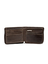 Load image into Gallery viewer, Men Brown Solid Zip Around Brown Wallet
