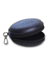 Load image into Gallery viewer, Unisex Blue Solid Leather Zipper Headphone Case - Clearance sale