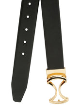 Load image into Gallery viewer, Men Black Textured Leather Belt