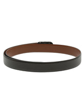 Load image into Gallery viewer, Men Black Textured Leather Belt