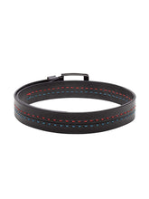 Load image into Gallery viewer, Teakwood Men Genuine Leather Black Solid Casual Belt