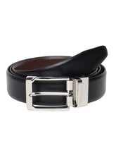 Load image into Gallery viewer, Men Black & Brown Texture Reversible Leather Belt