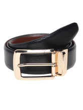 Load image into Gallery viewer, Men Black & Brown Texture Reversible Leather Belt