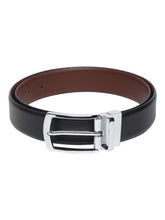 Load image into Gallery viewer, Men Black & Brown Texture Reversible Leather Belt