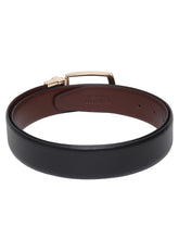 Load image into Gallery viewer, Men Black & Brown Texture Reversible Leather Belt