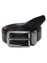 Load image into Gallery viewer, Men Black & Brown Texture Reversible Leather Belt