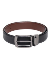 Load image into Gallery viewer, Men Black & Brown Texture Reversible Leather Belt