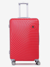 Load image into Gallery viewer, Unisex Set Of 3 Red Textured Hard-Sided Trolley Suitcases