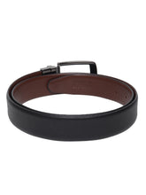 Load image into Gallery viewer, Men Black & Brown Texture Reversible Leather Belt