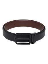Load image into Gallery viewer, Men Black & Brown Texture Reversible Leather Belt