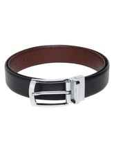 Load image into Gallery viewer, Men Black & Brown Texture Reversible Leather Belt