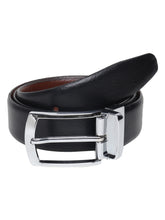 Load image into Gallery viewer, Men Black & Brown Texture Reversible Leather Belt