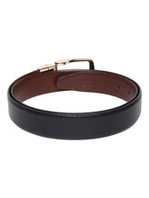 Load image into Gallery viewer, Men Black & Brown Texture Reversible Leather Belt