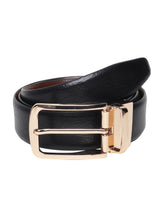 Load image into Gallery viewer, Men Black & Brown Texture Reversible Leather Belt