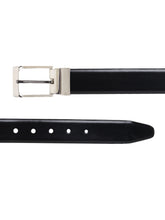 Load image into Gallery viewer, Men Black & Brown Solid Reversible Leather Belt
