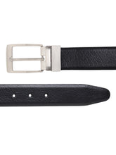 Load image into Gallery viewer, Men Black & Brown Texture Reversible Leather Belt