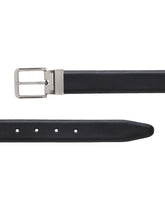 Load image into Gallery viewer, Men Black & Brown Texture Reversible Leather Belt