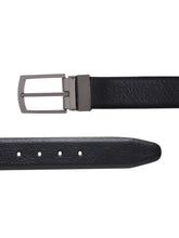 Load image into Gallery viewer, Men Black & Brown Texture Reversible Leather Belt