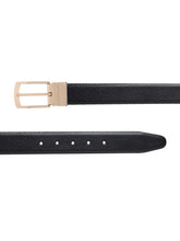 Load image into Gallery viewer, Men Black & Brown Texture Reversible Leather Belt