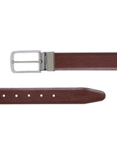 Load image into Gallery viewer, Men Black & Brown Texture Reversible Leather Belt