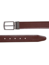 Load image into Gallery viewer, Men Black & Brown Texture Reversible Leather Belt