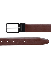 Load image into Gallery viewer, Men Black & Brown Texture Reversible Leather Belt