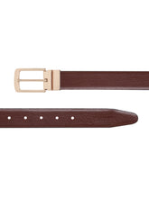 Load image into Gallery viewer, Men Black & Brown Texture Reversible Leather Belt