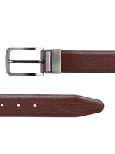 Load image into Gallery viewer, Men Black & Brown Texture Reversible Leather Belt