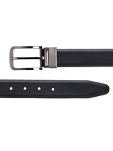 Load image into Gallery viewer, Men Black & Brown Texture Reversible Leather Belt