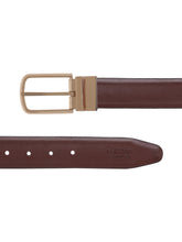 Load image into Gallery viewer, Men Black & Brown Texture Reversible Leather Belt