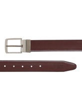 Load image into Gallery viewer, Men Black & Brown Texture Reversible Leather Belt