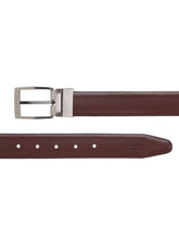 Load image into Gallery viewer, Men Black & Brown Texture Reversible Leather Belt