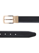 Load image into Gallery viewer, Men Black & Brown Texture Reversible Leather Belt