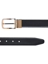 Load image into Gallery viewer, Men Black & Brown Texture Reversible Leather Belt