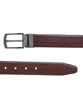 Load image into Gallery viewer, Men Black & Brown Texture Reversible Leather Belt