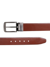 Load image into Gallery viewer, Men Black & Brown Solid Reversible Leather Belt