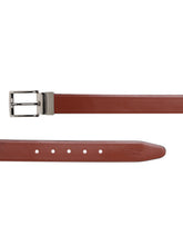 Load image into Gallery viewer, Men Black & Brown Solid Reversible Leather Belt