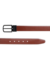 Load image into Gallery viewer, Men Black & Brown Solid Reversible Leather Belt