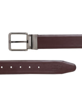 Load image into Gallery viewer, Men Black & Brown Texture Reversible Leather Belt