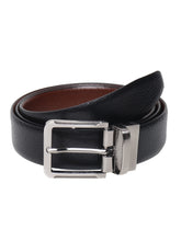 Load image into Gallery viewer, Men Black & Brown Texture Reversible Leather Belt