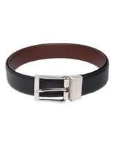 Load image into Gallery viewer, Men Black & Brown Texture Reversible Leather Belt