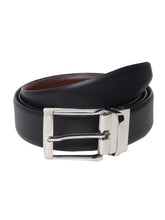 Load image into Gallery viewer, Men Black & Brown Texture Reversible Leather Belt