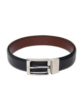 Load image into Gallery viewer, Men Black & Brown Texture Reversible Leather Belt