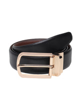 Load image into Gallery viewer, Men Black & Brown Texture Reversible Leather Belt