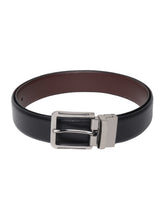 Load image into Gallery viewer, Men Black & Brown Texture Reversible Leather Belt