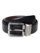 Load image into Gallery viewer, Men Black & Brown Texture Reversible Leather Belt
