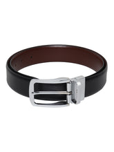 Load image into Gallery viewer, Men Black & Brown Texture Reversible Leather Belt